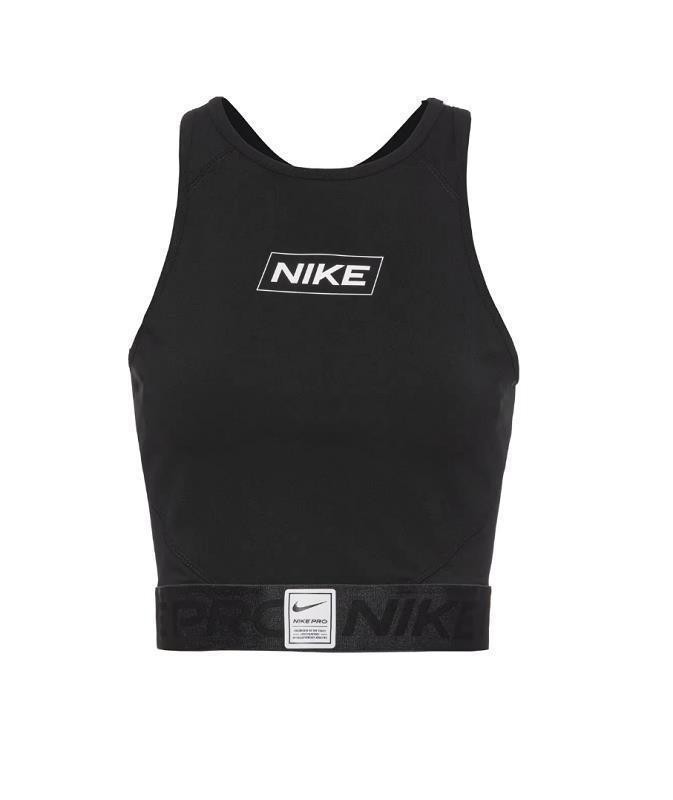 Nike Pro Crop Top Damen - schwarz