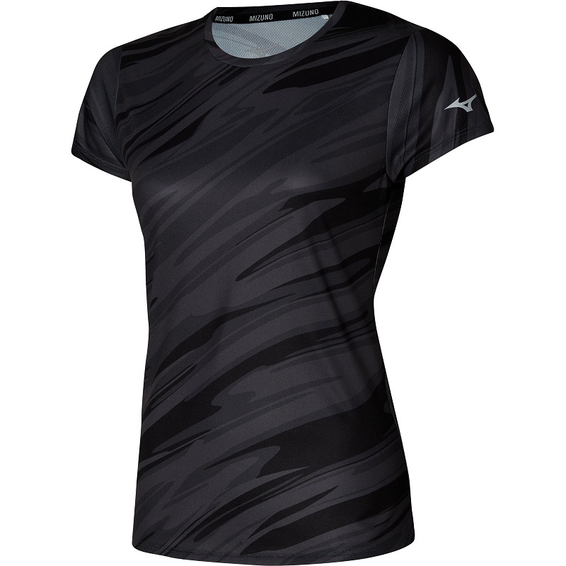 Mizuno Impulse Core T-Shirt Damen - schwarz/grau