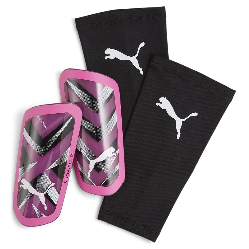 Puma Ultra Flexx Sleeve Schienbeinschoner - pink/schwarz/silber