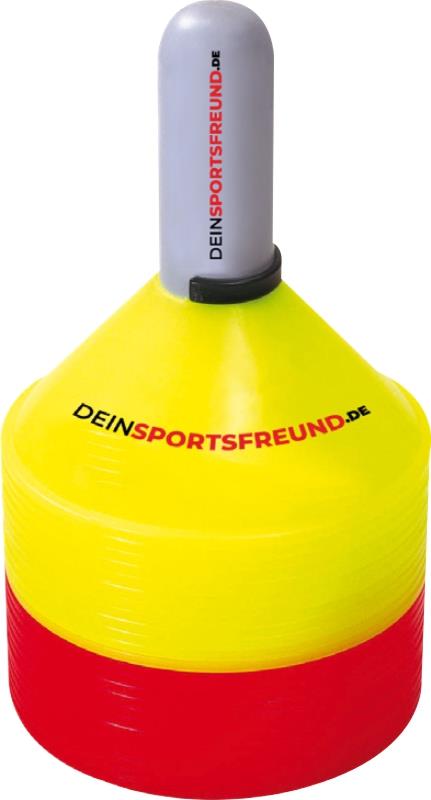 Derbystar x DSF Markierungshütchen-Set II 8cm - rot/gelb