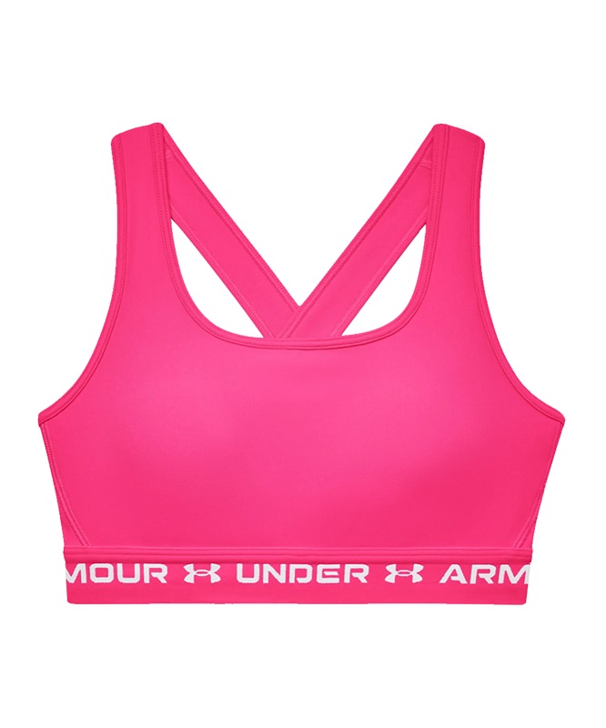 Under Armour Mid Crossback Sport BH Damen - rosa
