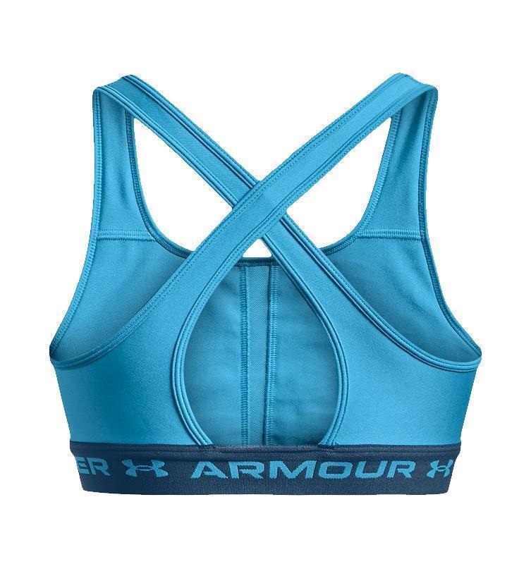 Under Armour Crossback Mid Bra Damen-Sport-Bh Non-Wired Fitness Yoga Blue  New