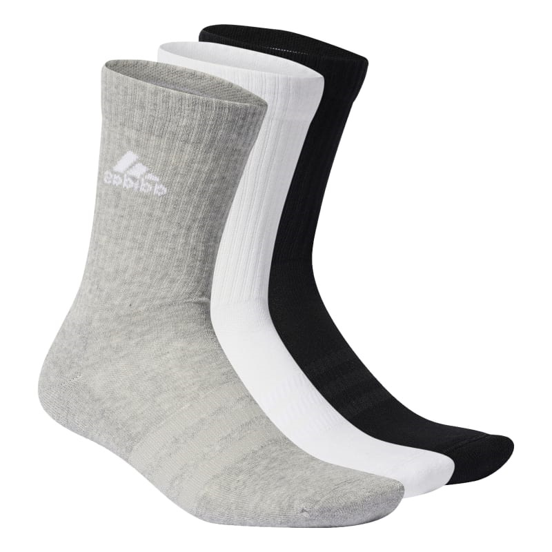 adidas Cushioned Crew Socken 3er Pack - schwarz/grau/weiß