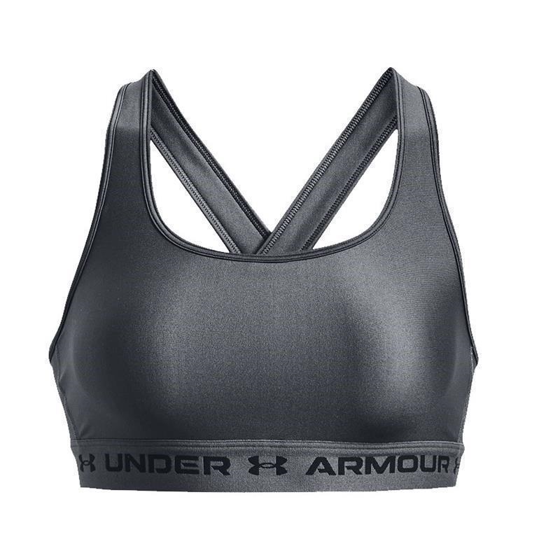 Under Armour Mid Crossback Sport-BH Damen - grau