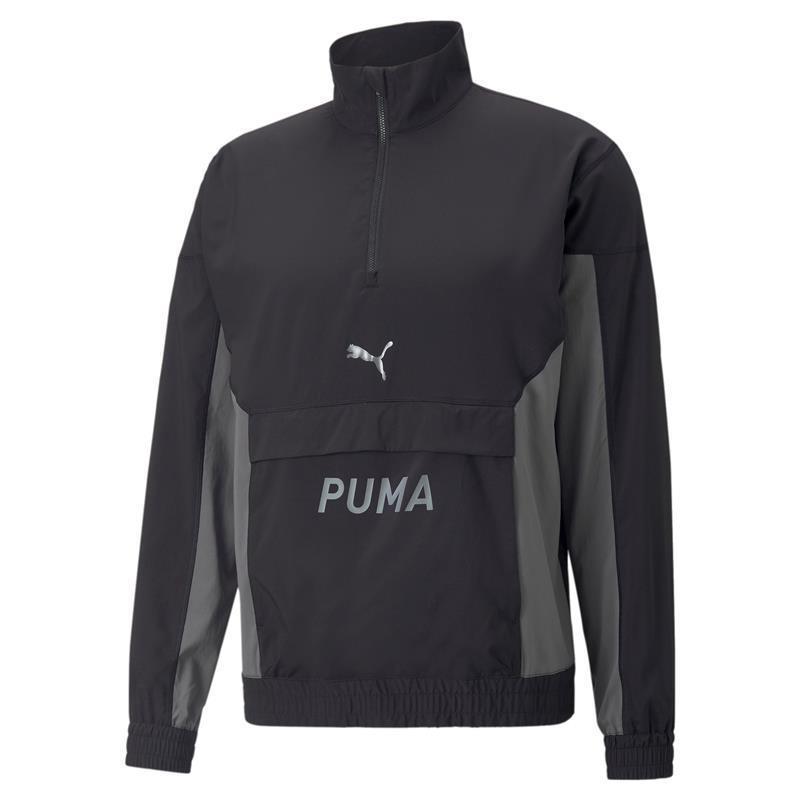 Puma Fit Woven Half-Zip Trainingsjacke Herren - schwarz/grau