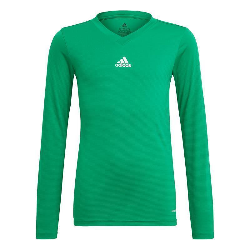 adidas Team Base Shirt Longsleeve Kinder - grün