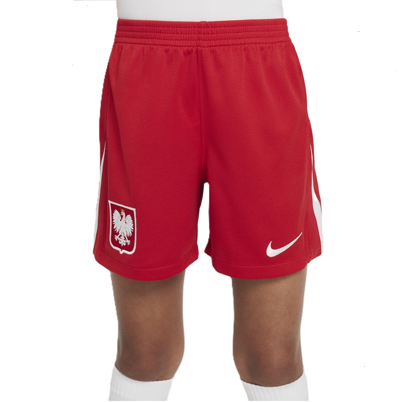 Nike Polen Shorts Home EURO24 Kinder - rot/weiß