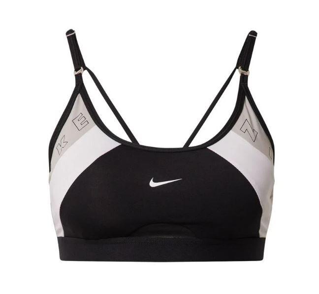 Nike Indy Logo Sport-BH Damen - schwarz/weiß