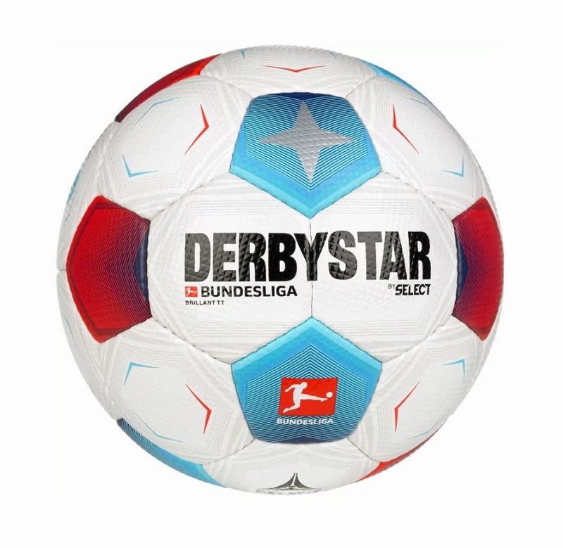 Derbystar Bundesliga Brillant TT Fußball 23/24 - weiß/blau/rot
