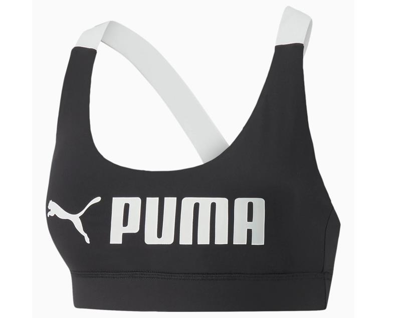 Puma Mid Impact Sport BH Damen - schwarz