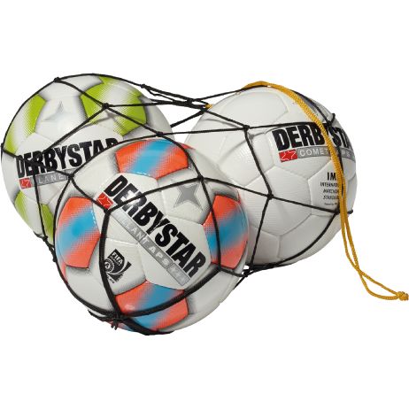Derbystar FB-Polyester Ballnetz für 3  Bälle - schwarz