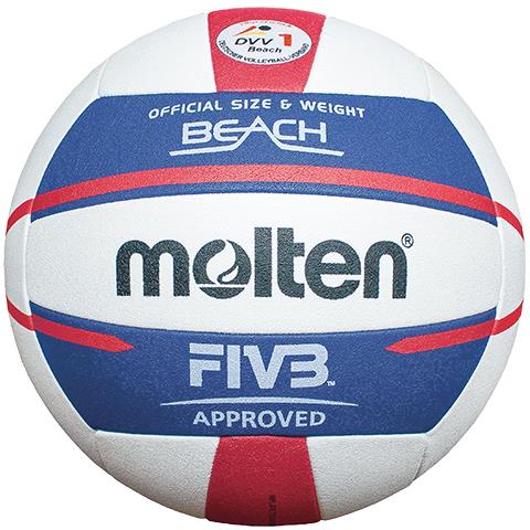 Molten Beachvolleyball Wettspielball FIVB - weiß/blau/rot
