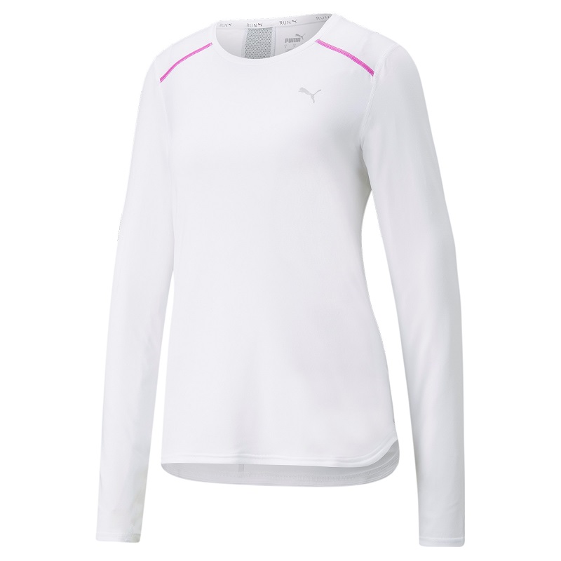 Puma Run Cloudspun Marathon Langarm Shirt Damen - weiß