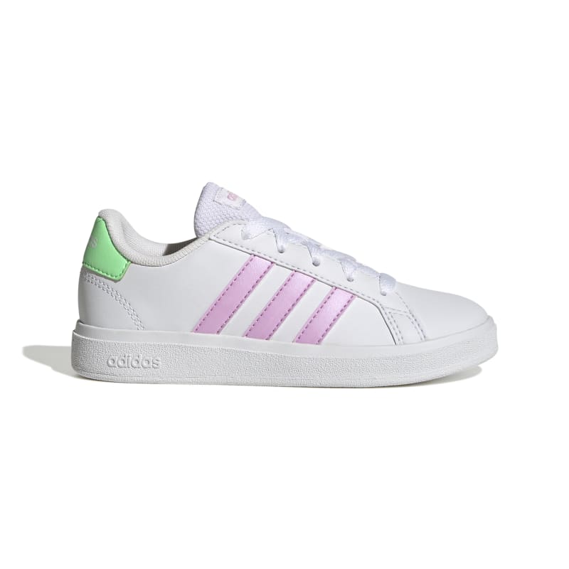 adidas Grand Court Lifestyle Tennis Lace-Up Sneaker Kinder - weiß/pink