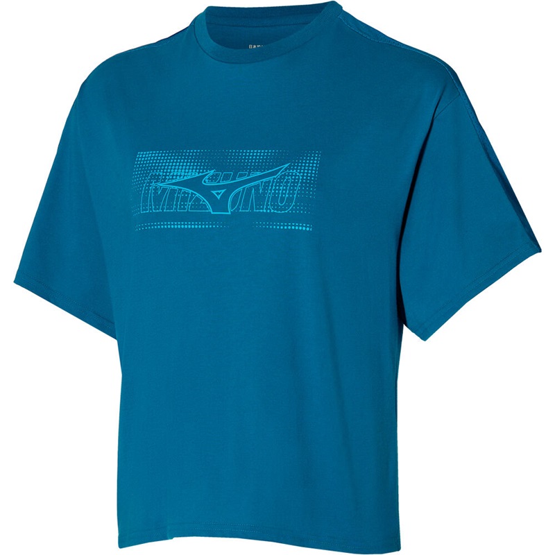 Mizuno Athletic Graphic T-Shirt Damen - blau