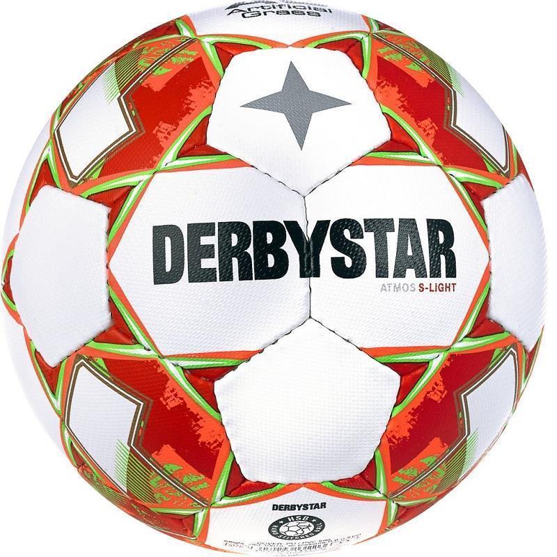 Derbystar Atmos S-Light AG Fußball - weiß/orange/rot