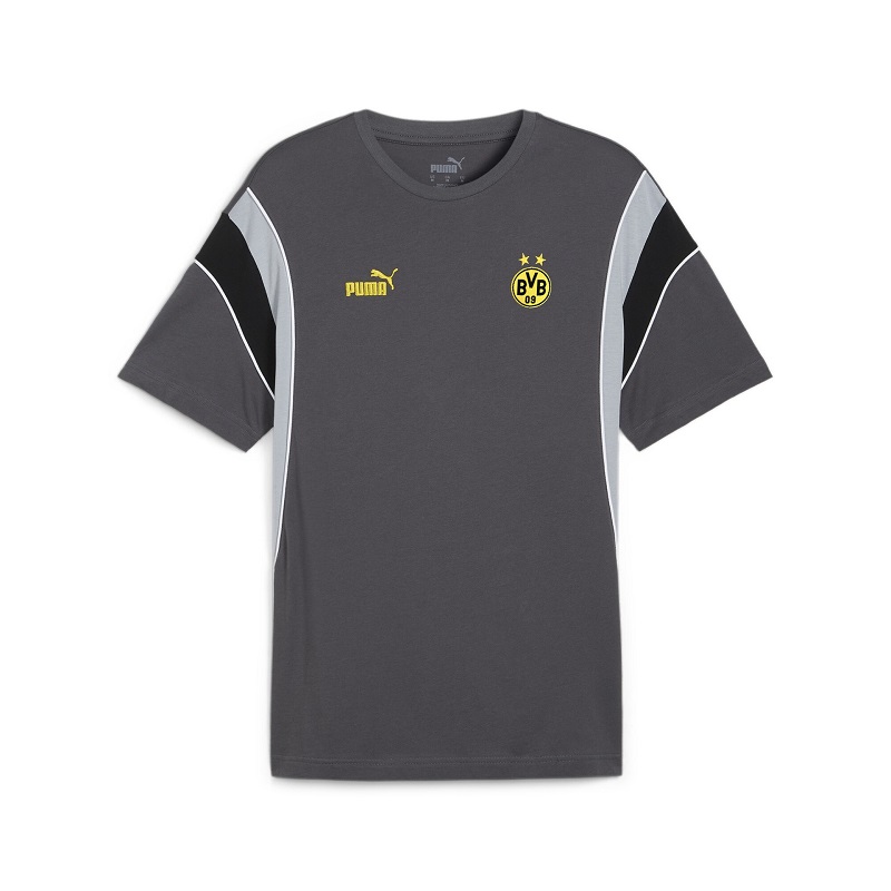 Puma BVB Ftbl Archive T-Shirt Herren - grau/schwarz/gelb