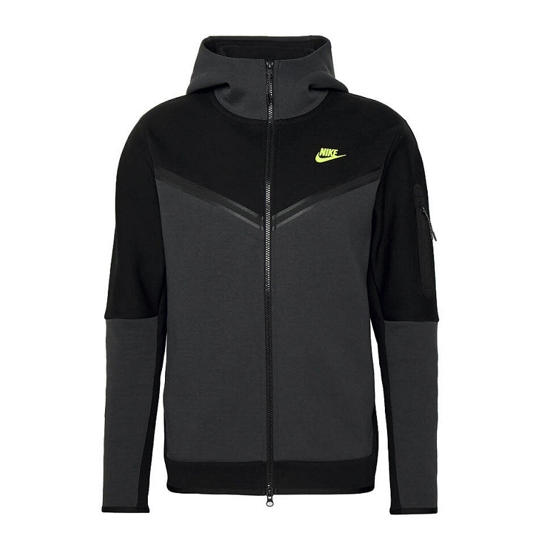 Nike Tech Fleece Hooded Jacke Herren - schwarz/grau