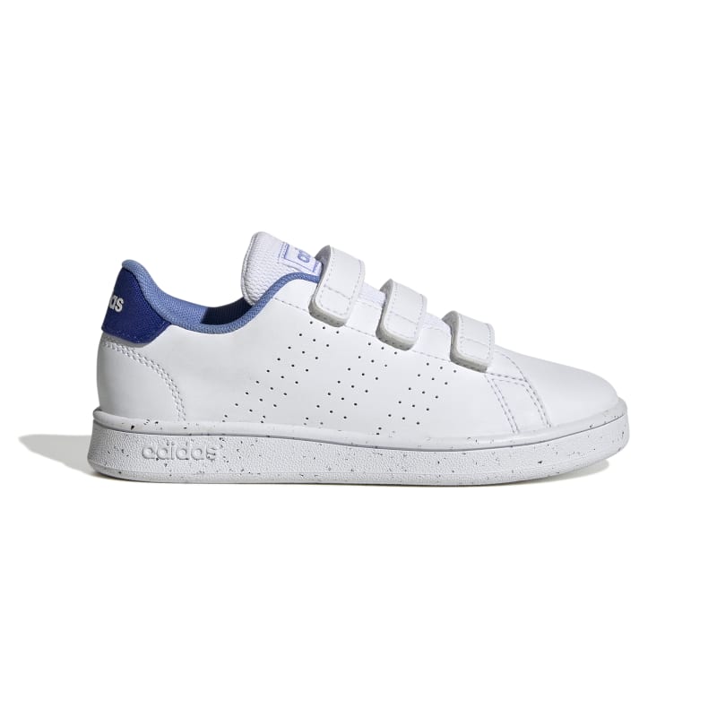 adidas Advantage Lifestyle Court Hook-and-Loop Sneaker Kinder - weiß/blau 