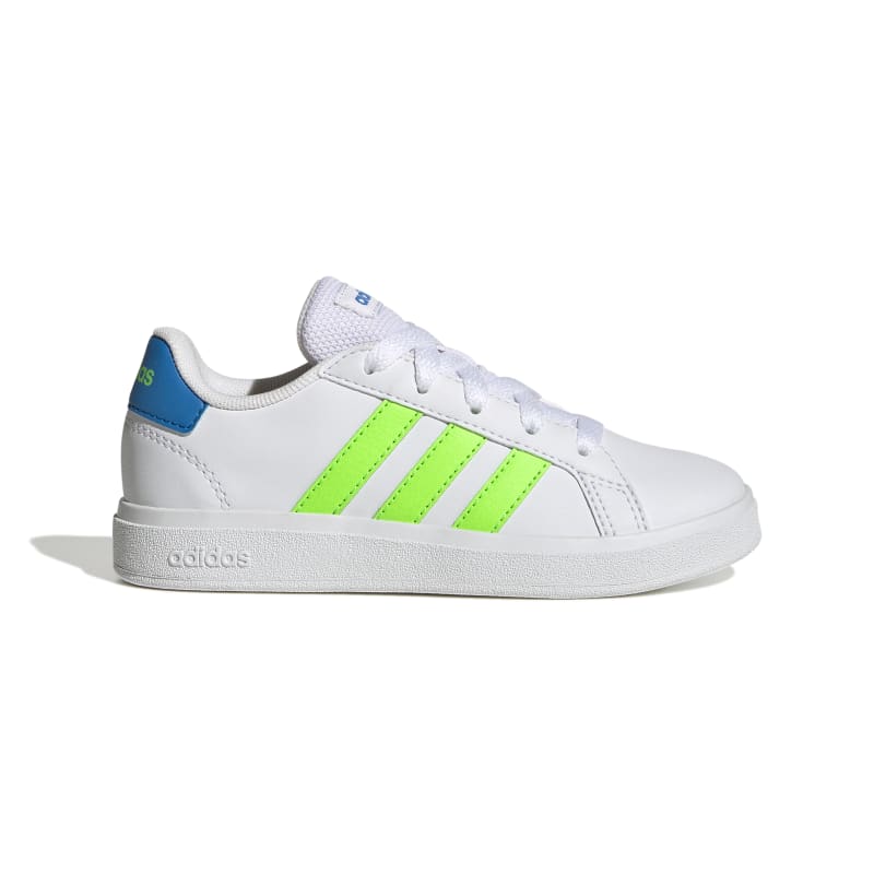 adidas Grand Court Lifestyle Tennis Lace-Up Sneaker Kinder - weiß/grün/blau