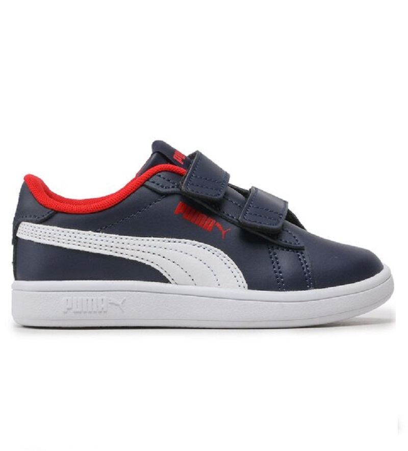 Puma Smash 3.0 L Sneaker Kinder - blau/weiß/rot