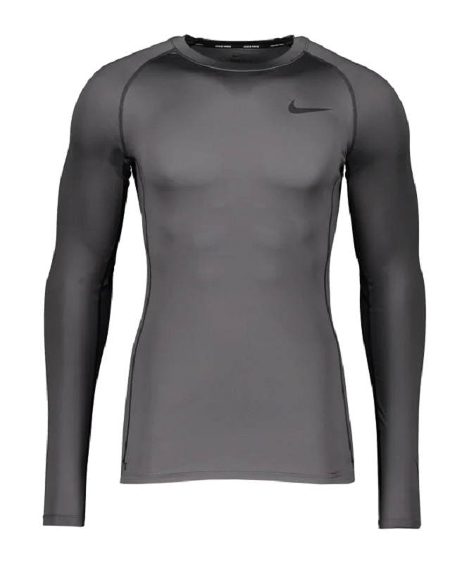 Nike Pro Langarm Funktionsshirt Herren - grau