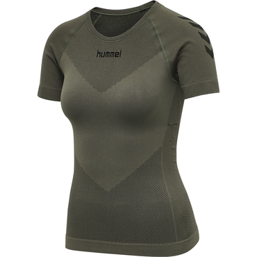 hummel First Seamless Shirt Damen - dunkelgrün