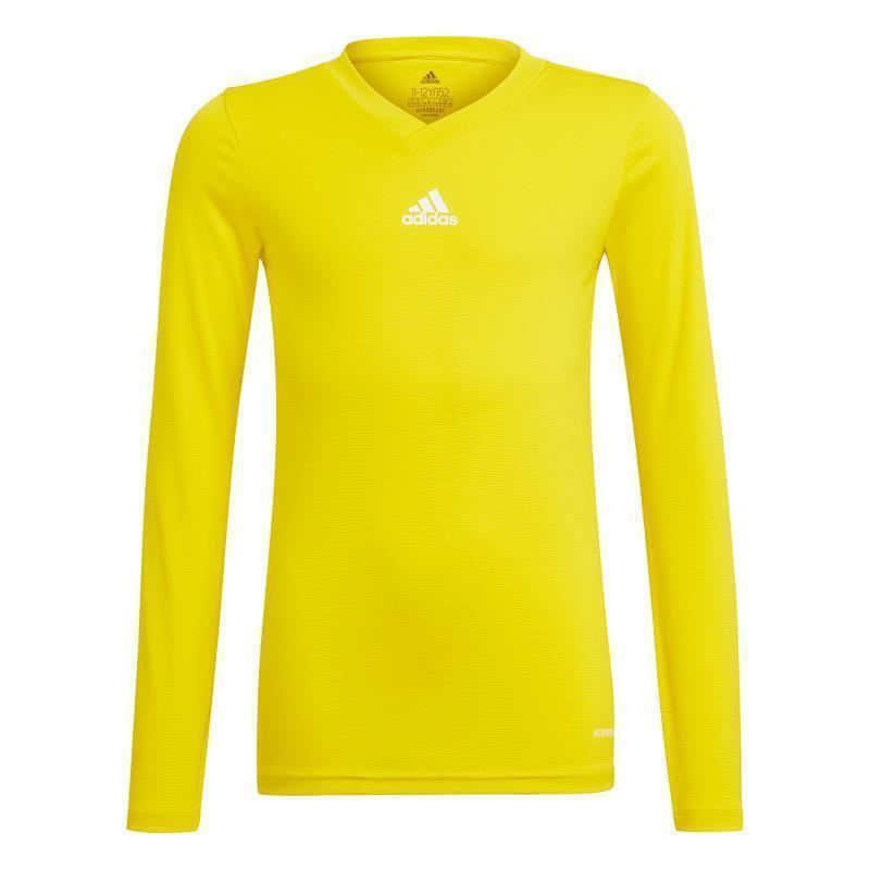 adidas Team Base Shirt Longsleeve Kinder - gelb