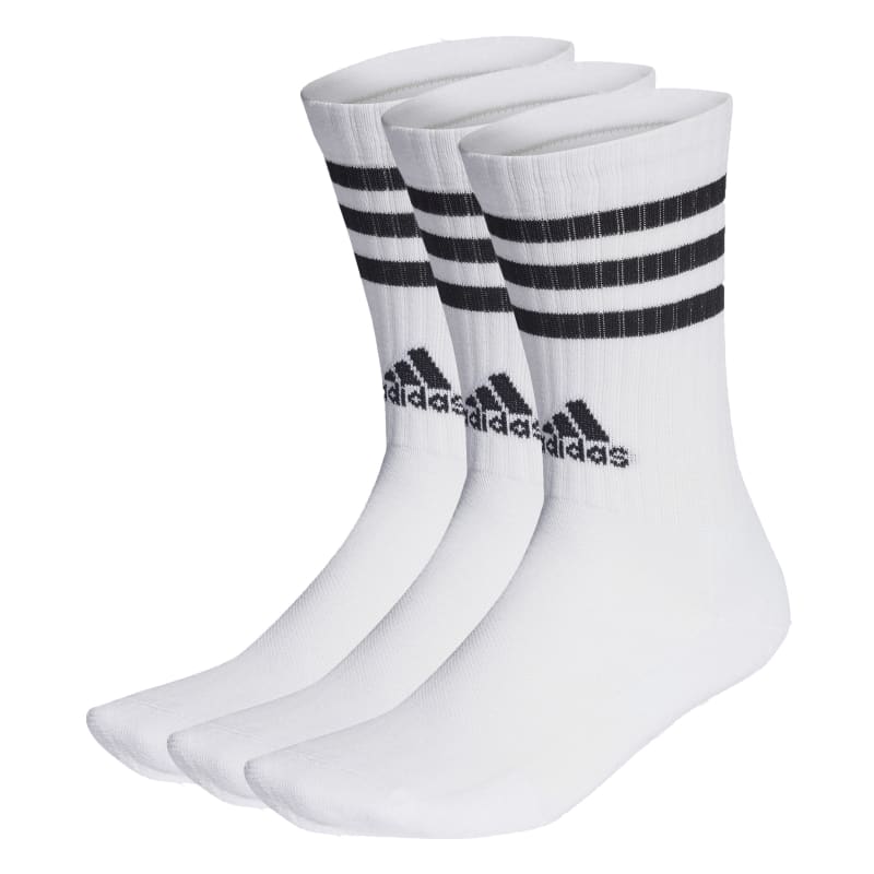 adidas 3-Stripes Cushioned Crew Socken 3er Pack - weiß