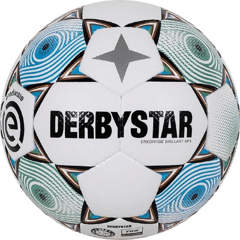 Derbystar Eredivisie Brillant Aps v23 Fußball - weiß/blau/grün