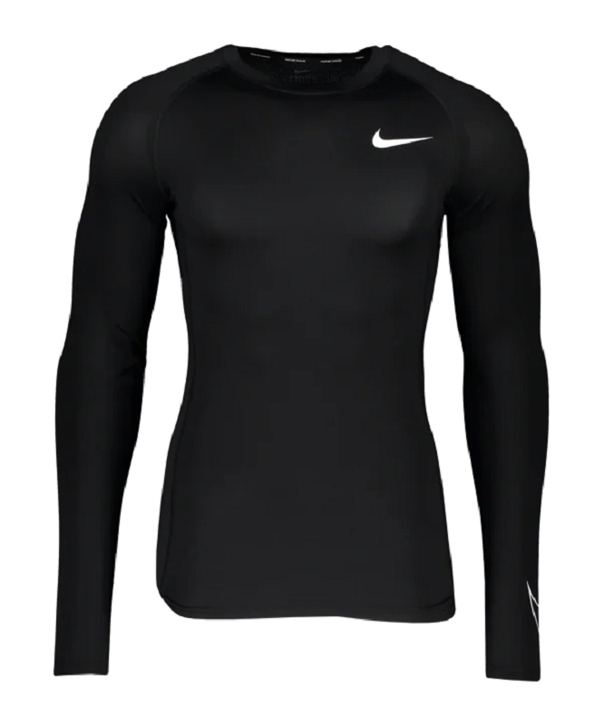 Nike Pro Langarm Funktionsshirt Herren - schwarz