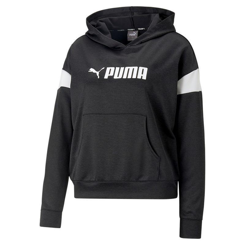 Puma Fit Tech Knit Hoodie Damen - schwarz/weiß