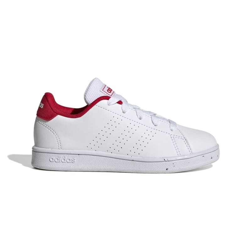 adidas Advantage Lifestyle Court Lace Sneaker Kinder - weiß/rot