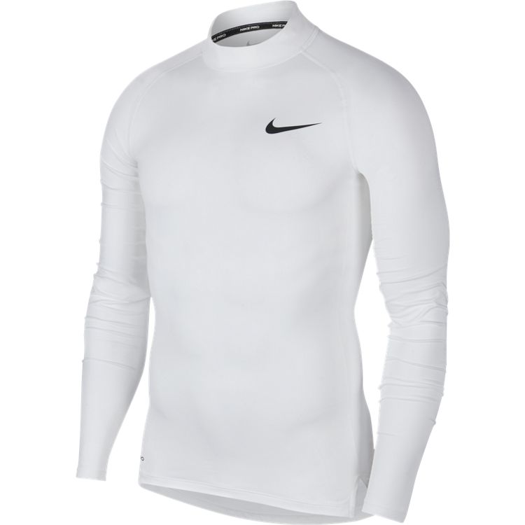 Nike Pro Longsleeve Herren - weiß/schwarz