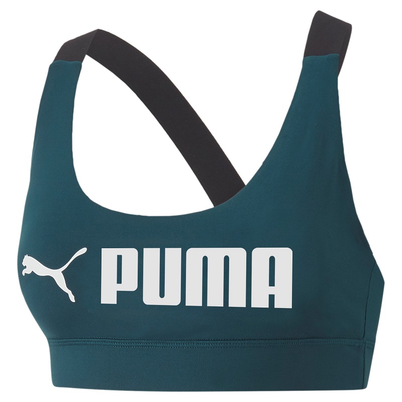 Puma Mid Impact Sport BH Damen - grün