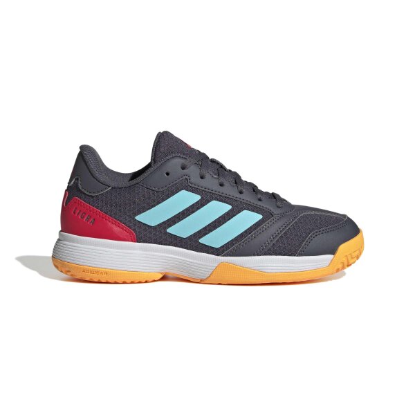 adidas Ligra 8 Indoor Kids Schuhe Kinder - aurora onix/flash aqua/semi lucid red