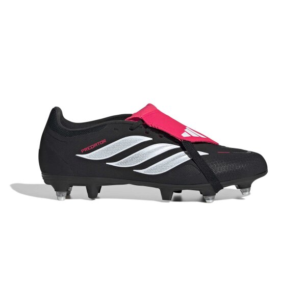adidas Predator League Fold-Over Tongue Soft Ground Fußballschuhe - core black/white/lucid red