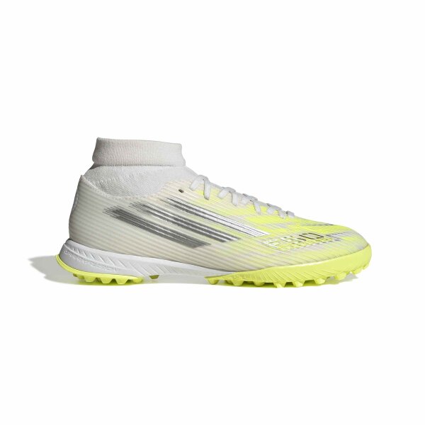 adidas F50 Sparkfusion League Mid Cut Turf Fußballschuhe Damen Damen - white/iron met./hi-res yellow