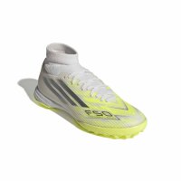 adidas F50 Sparkfusion League Mid Cut Turf Fußballschuhe Damen Damen - white/iron met./hi-res yellow