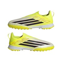 adidas F50 League Laceless Turf Kids Fußballschuhe Kinder - team solar yellow 2/core black/lucid red