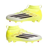 adidas F50 League Mid Cut Firm Ground / Multi Ground Kids Fußballschuhe Kinder - team solar yellow 2/core black/lucid red