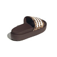 adidas Platform Adilette Damen - shadow brown/white/magic beige