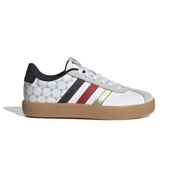 adidas Vl Court 3.0 K Sportschuhe Kinder - white/core black/gold met.