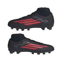 adidas F50 Club Mid Firm Ground/Multi Ground Kids Fußballschuhe Kinder - core black/lucid red/core black