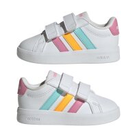 adidas Grand Court 3.0 Kids Schuhe Kinder - white/bliss pink/lucid tangerine