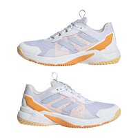 adidas Crazyflight 6 Hallenschuhe Damen - white/crystal sky/pure tangerine