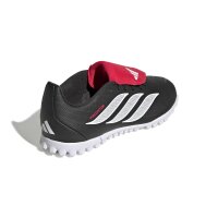 adidas Predator Club Fold-Over Tongue Turf Kids Fußballschuhe Kinder - core black/white/lucid red