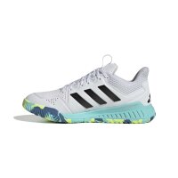 adidas Court Flight Schuhe Damen - white/core black/flash aqua