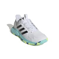 adidas Court Flight Schuhe Damen - white/core black/flash aqua