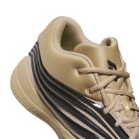 adidas Dame X Schuhe - warm sandstone/core black/lucid lemon